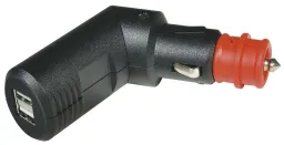 Double prise de charge USB coudée, 12 V / 5 V, 2 prises allume-cigare 2,5 A et prises électriques pour véhicule