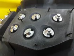Crampons à visser 1200, lot de 100, pour asphalte, avec adaptateur à visser