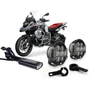 Phares auxiliaires LED DENALI D7 Pro pour BMW R1250GS/Adventure/RT/R/RS, R1200GS/Adventure/RT/R/RS (LC) (montage sur barre de protection)